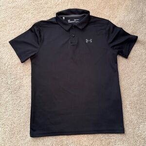 Under Armour Boys Black Polo